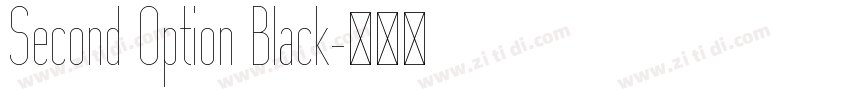 Second Option Black字体转换